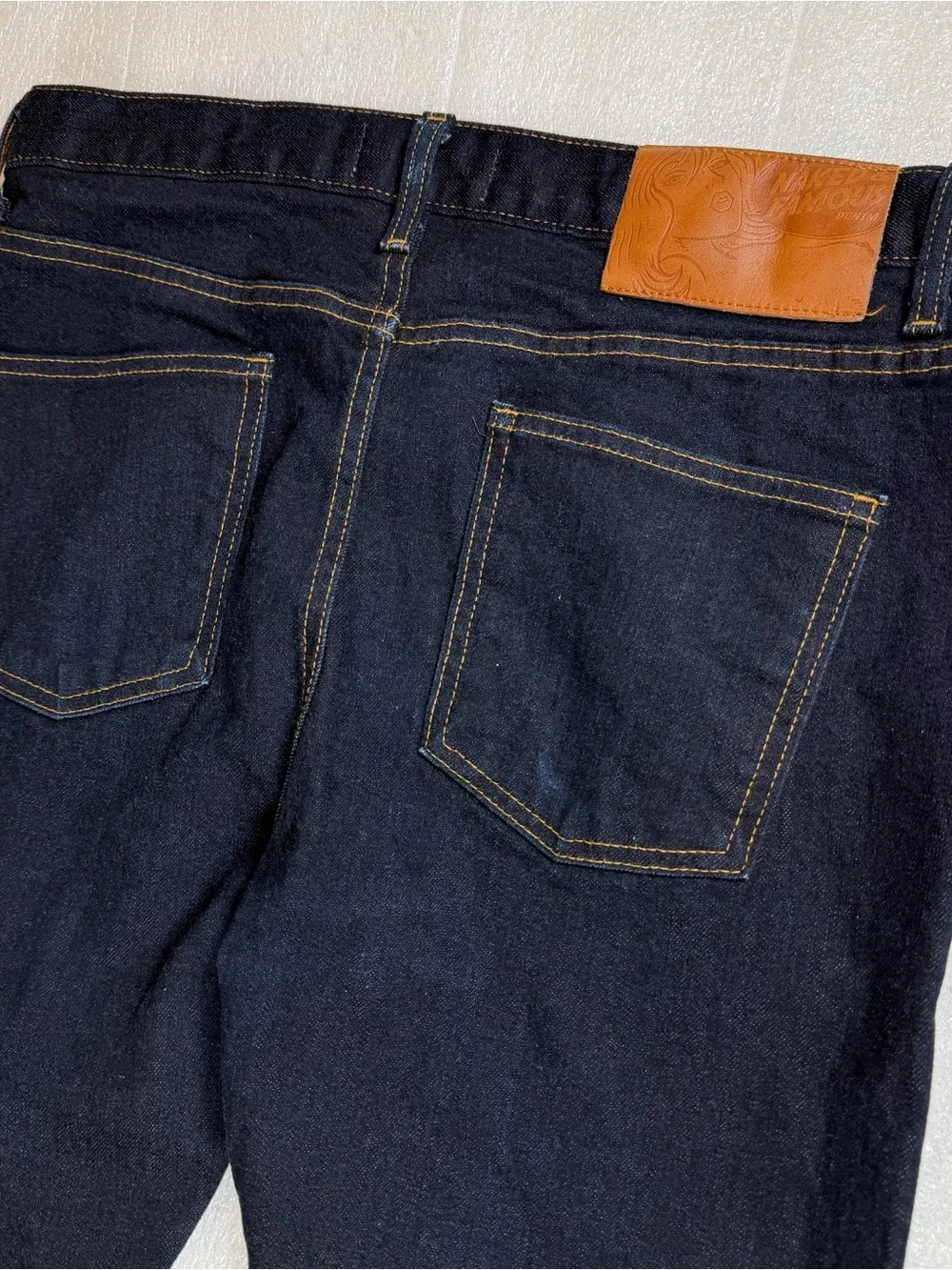 Naked And Famous Stacked Guy Indigo Stretch 33x32 Selveged Jeans Party Note